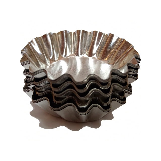 25 Moldes de Acero Inoxidable Para Hacer Mini Tartaletas de 10 cm