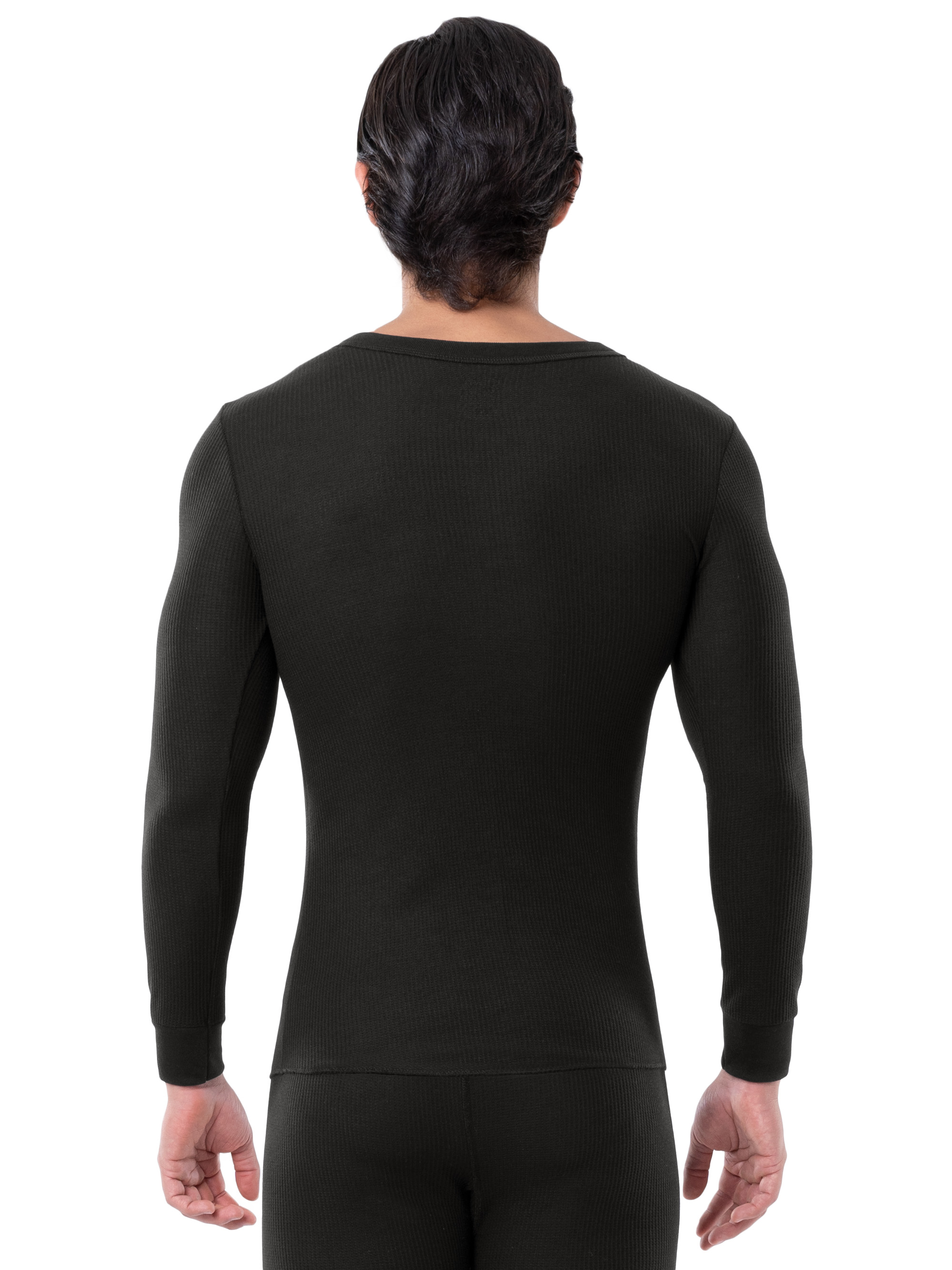 Fruit of The loom Men's Waffle Baselayer Crew Neck Thermal Top - image 3 of 8