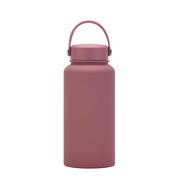 Wosthever Frasco de vacío Botella de agua Equipo de camping de acero inoxidable de larga duración Suministros para exteriores Contenedor de Cocina y Comedor Rosa oscuro 650ml