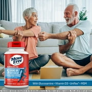 Move Free Advanced Glucosamine Chondroitin MSM + Vitamin D3 Joint Support Supplement, Supports Mobility Comfort Strength Flexibility & Bone + Immune Health - 3x120ct Bottles (120 servings)*
