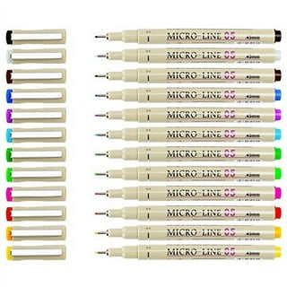 YISAN Black Drawing Pens,Fineliner Ink Pens,Set of 12 Micro-Pens,Art  Pens,Manga Pens,for Sketching,Technical Drawing 902195 