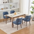 thumbnail image 4 of CQSXDA Fabric Upholstered Wooden Dining Chairs Set of 2, Cozy Farmhouse Style for Kitchen and Dining Room Décor, 4 of 11