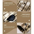 thumbnail image 4 of SPEEDRUN Mens Flannel Hoodie Plaid Jacket Fleece Sherpa Lined Full Zip Up Sweatshirt Winter Hooded Shirts Coat Khaki 2XL, 4 of 5