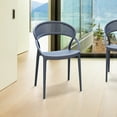 thumbnail image 6 of Luxury Commercial Living 32.25" Gray Mesh Outdoor Patio Round Dining Chair, 6 of 8