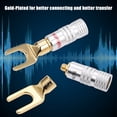 thumbnail image 2 of Conector de cable de enchufes de bocina de pala Y, adaptador de amplificador de conector de altavoz Irfora 4 pares, 2 of 5
