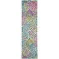 thumbnail image 3 of SAFAVIEH Watercolor Edna Abstract Colorful Runner Rug, Ivory/Fuchsia, 2'3" x 10', 3 of 6