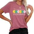thumbnail image 5 of Women's Workout T Shirts Novelty Pickleball Graphic Print Short Sleeved Tee Tops Trendy Casual Relaxed Fit Basic Outfit Blouses, 5 of 7