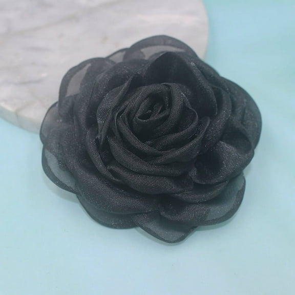 Fashion Fabric Camellia Flower Brooches For Women Clothing Jewelry Party Accessories