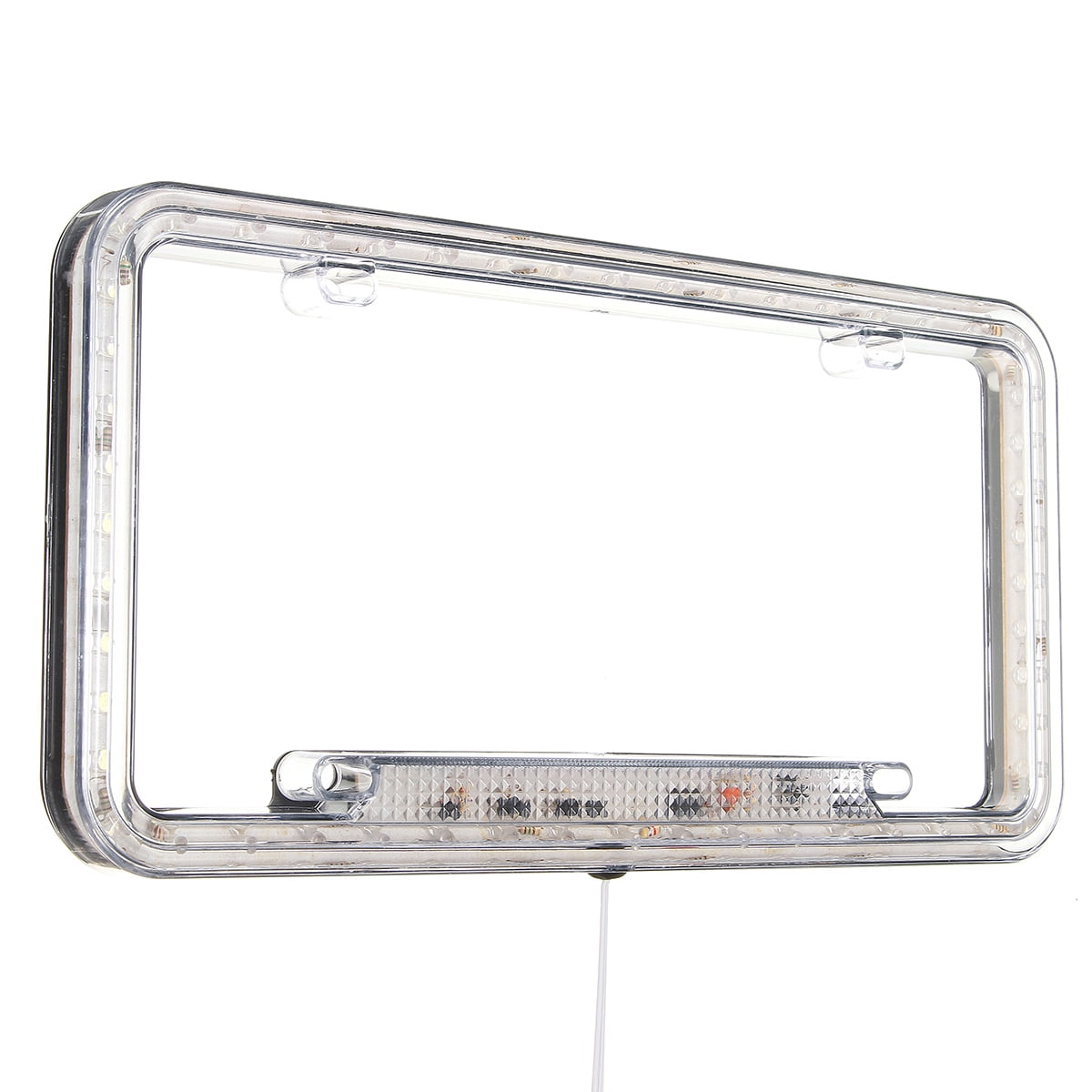 red Universal 12v 54 LED Red Color Light Acrylic License Plate Frame