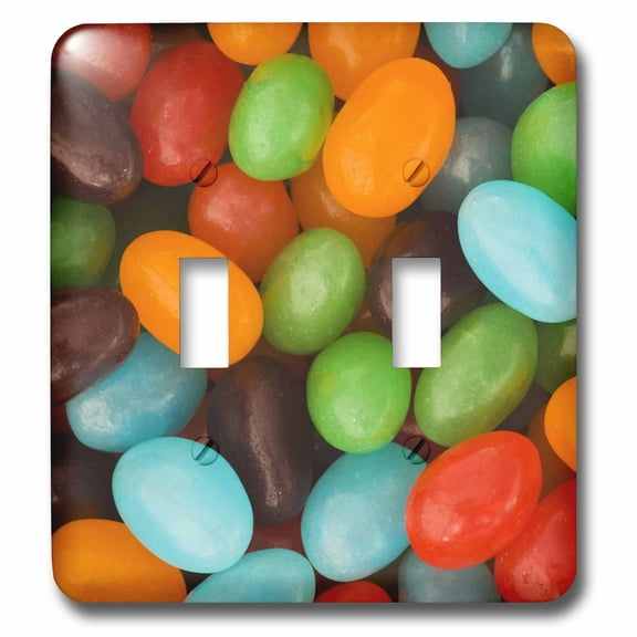 3dRose, Colorful assortment of jelly bean candy, sweets - LI11 BJA0004 - Jaynes Gallery, double toggle switch