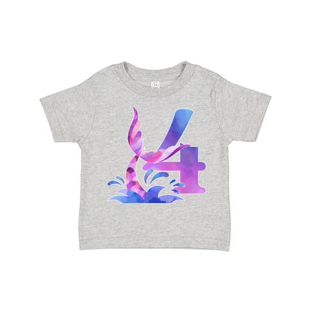 

Inktastic 4th Birthday Mermaid Tail Gift Toddler Boy or Toddler Girl T-Shirt