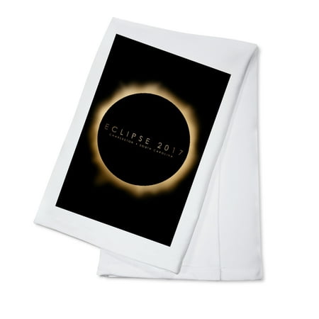 Kitchen Themes 2017 Charleston, South Carolina - Eclipse 2017 - Lantern Press Artwork (100% Cotton Kitchen Towel) ()