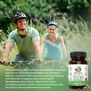 MaryRuths Serrapeptase Enzyme Blend Dietary Supplement Vegan Capsules 60 Count