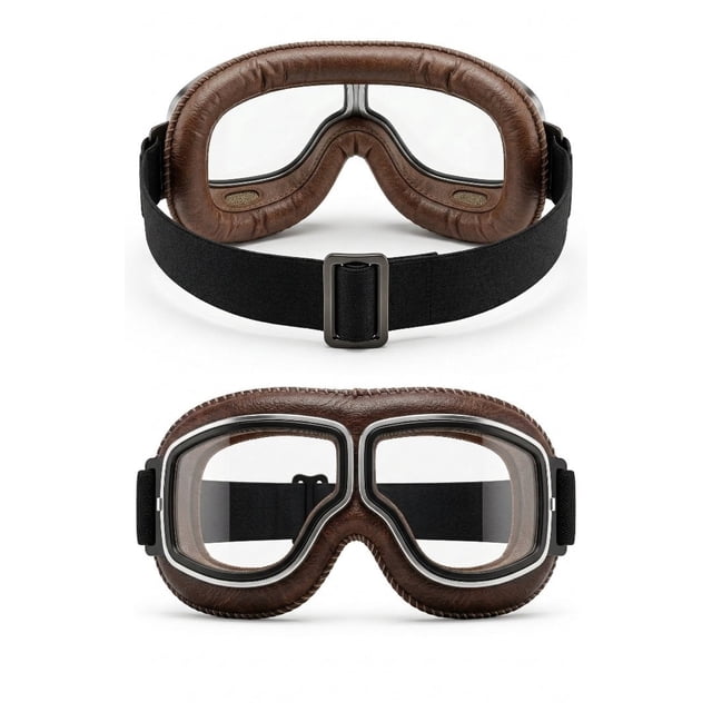 shyuyusa Vintage Motorcycle Riding Glasses Windproof Vintage Helmet Eyeglass for Motorcycle Riding Supply