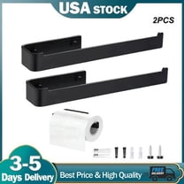 2Pcs Self Adhesive Toilet Paper Roll Holder Wall Mount Towel Paper Holder Bath