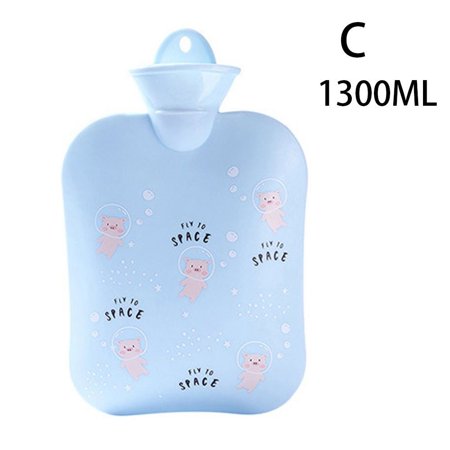 Washable Explosion-proof Mini Cartoon Hand Warmer Water Injection Winter Warm Hot Water Bottles 1300ML C