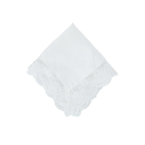 CTM Bridal Dress Lace and Linen Handkerchief (Women)