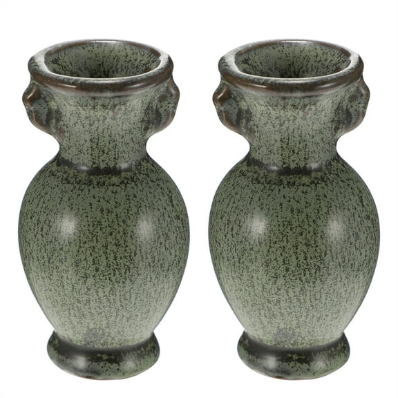 2pcs Miniature Ceramics Vase Unique Desktop Vase Household Vase Decorative Vase