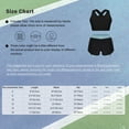 thumbnail image 4 of MSemis Kids Girls 2pcs Sports Set Keyhole Cross Back Tank Tops and Shorts Set For Yoga Gymnastics Dance White 8, 4 of 4