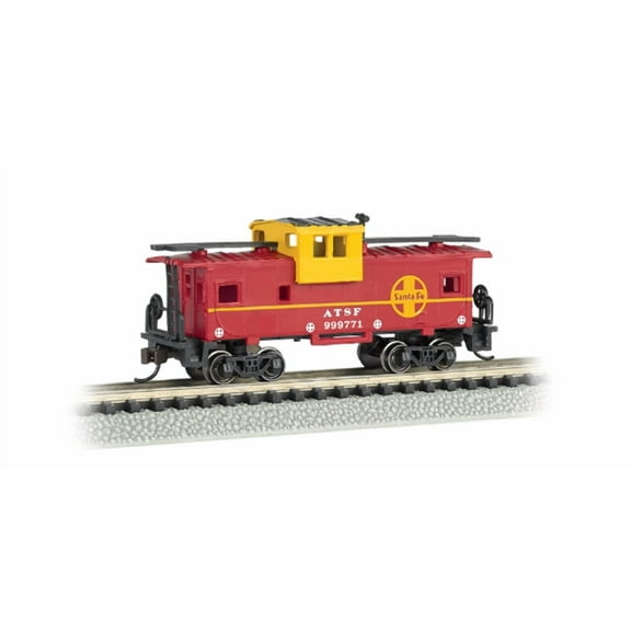 Bachmann-36' Wide-Vision Caboose - Ready to Run - Silver Series(R) -- Santa Fe #