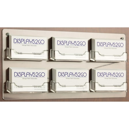 Set of 15, Clear Acrylic Business Card Holders, Wall Mounted, 6 Pocket Literature Rack