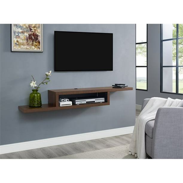 Beaumont Lane 60 Asymmetrical Wall Mounted Floating Shelf Tv Stand Console In Brown Com - Tv Wall Mount With Shelf Uk Beaumont Lane 60 Asymmetrical Wall Mounted Floating Shelf Tv Stand Console In Brown Com - Tv Wall Mount With Shelf Uk
