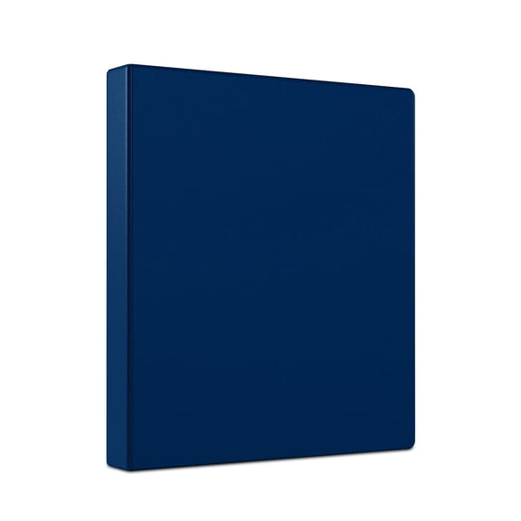 Staples Simply 1-Inch Round 3-Ring Non-View Binder Navy (26646) 1337691