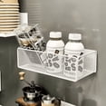 thumbnail image 2 of Magnetic Basket Organizer, 2 Pack Large Magnetic Storage Bin for Fridge, Washer Dryer, Whiteboard & Kitchen, Multi-use Magnetic Shelf Holder for Laundry Room, Classroom & Office, White, 2 of 9