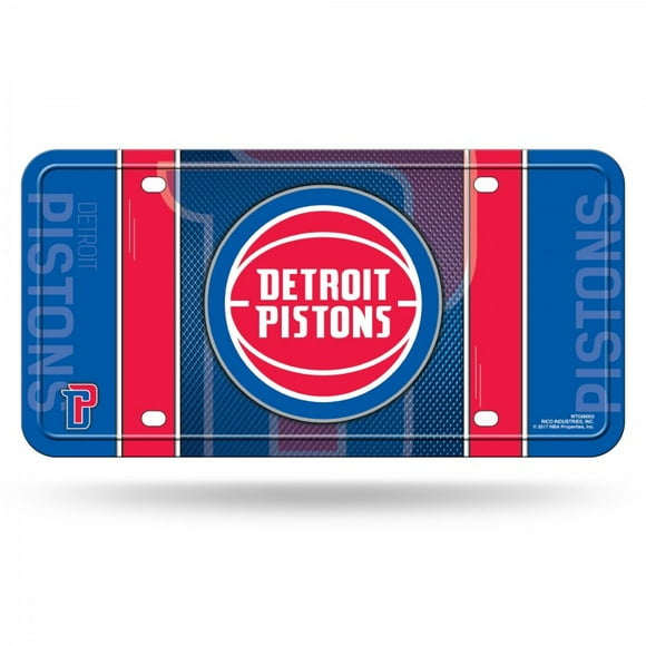 Plaque d'Immatriculation Detroit Pistons en Métal