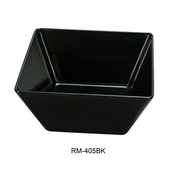 Yanco RM-405BK Bol Carré Rome, Noir - 18 oz - Lot de 48
