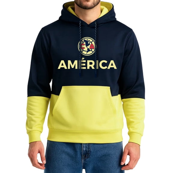Icon Sports Club America Horizons Pullover Hoodie Navy/Yellow