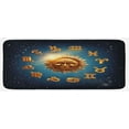 thumbnail image 1 of Astrology Kitchen Mat, Signs Surrounds a Moon Sun in Space with Stardust Nebula, Plush Decorative Kitchen Mat with Non Slip Backing, 47" X 19", Dark Blue Orange, by Ambesonne, 1 of 1