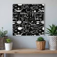 thumbnail image 6 of Black Kitchen Tools Wooden Wall Clock Silent Non Ticking, Modern Cooking Utensil Farmhouse Cookware Square Wall Clocks Battery Operated, Decor Clock for Home Office, Living Room, Kitchen, 12 Inch, 6 of 9