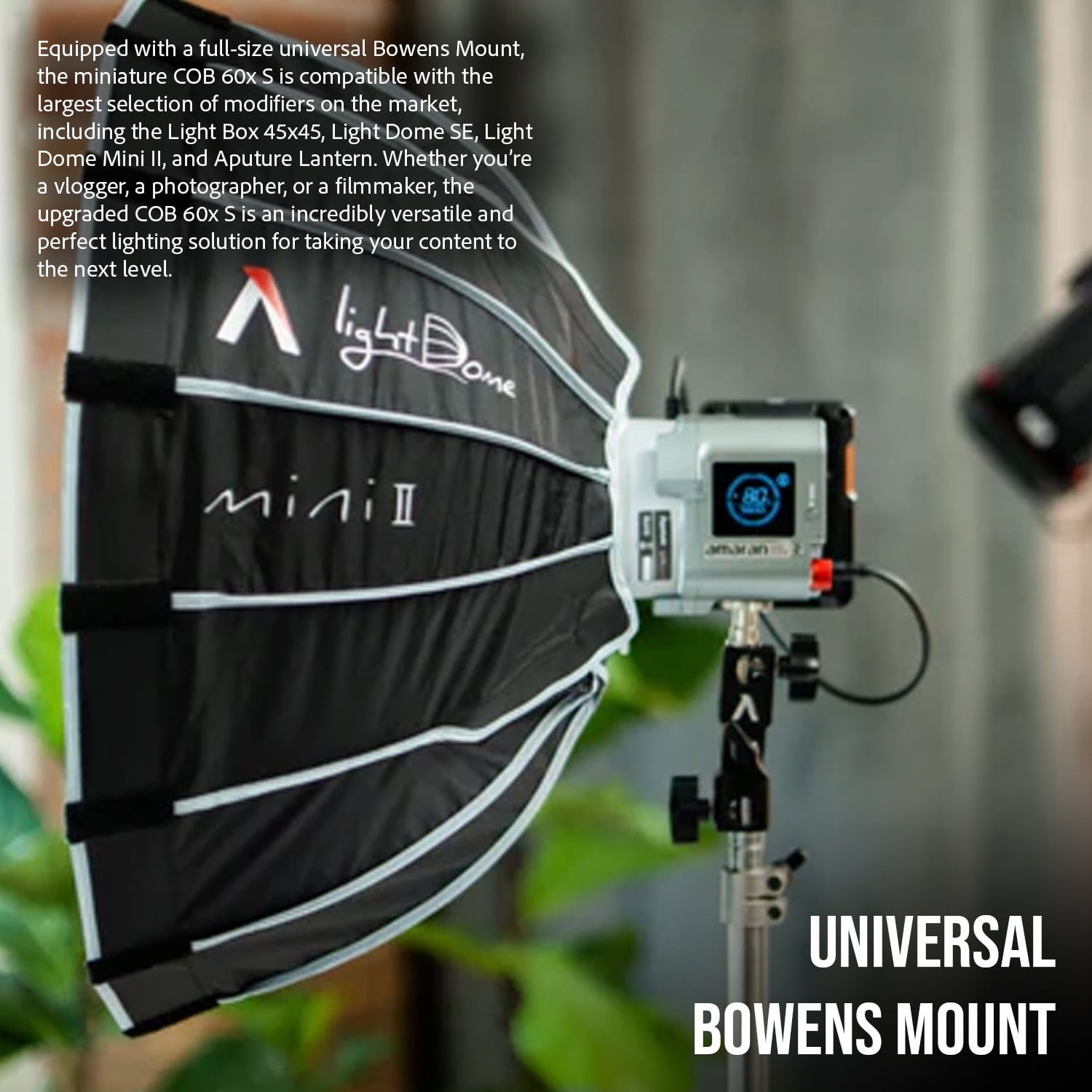 Aputure amaran COB 60x S Bi-Color LED Ultra Compact