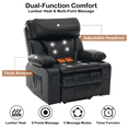 thumbnail image 5 of Felizpace Oversized Power Lift Recliner Chairs for Elderly with Heat and Massage, Dual Motor Infinite Position Recliner, Headrest Adjustment & Hidden Storage, Breathable Leather, Black, 5 of 9