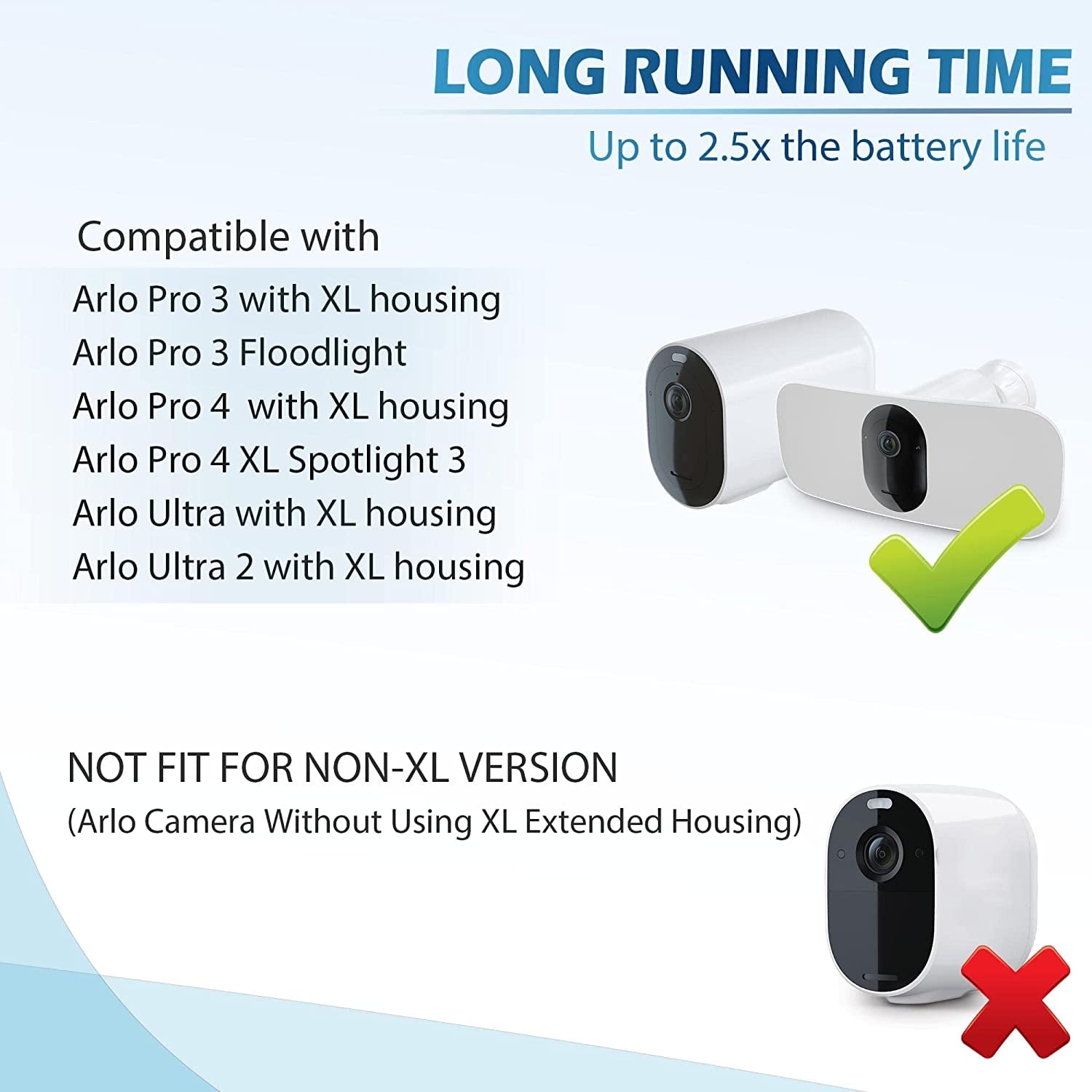 13000mAh A-7a Replacement Extended Battery for Arlo Pro XL