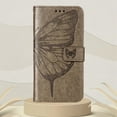 thumbnail image 4 of Feishell for Motorola Moto G Stylus 5G (2022) Flip Wallet Case,Butterfly & Flower Embossed Pattern PU Leather Magnetic Folio Flip Protective with Credit Card Slots Stand Slim Phone Case,Gray, 4 of 6