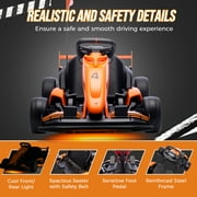 Licensed McLaren Go Kart for Kids Ages 6+, 24V Electric Drift Kart Car Ride on Toys for Big Kids, Crazy Go Cart with Dual 200W Motors, Adjustable Seat, 7.5MPH, LED Lights