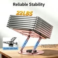 thumbnail image 3 of JEEJIA Laptop Stand Pink, Adjustable 360° Smooth Rotation, Open Heat Dissipation, up to 22 lbs, Ergonomic for Healthier Workdays, 3 of 9