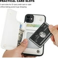thumbnail image 4 of Compatible with iPhone 11  Wallet Case with Card Holder,REQO PU Leather Kickstand Card Slots Case,Double Magnetic Clasp and Durable Shockproof Cover for iPhone 11 6.1 Inch(White), 4 of 7