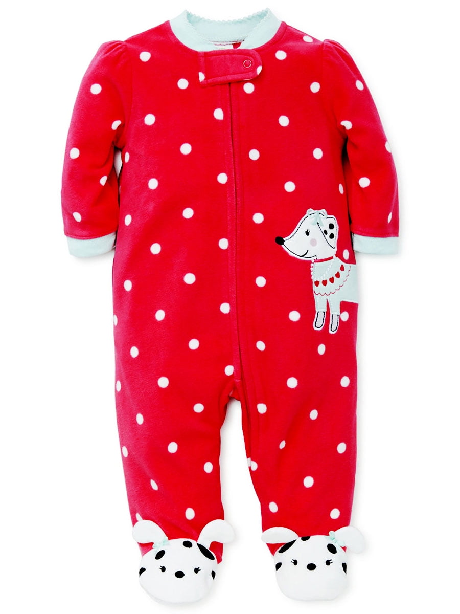 Ltm Baby Dalmatian Puppy Dog Blanket Sleeper Footie Animal Feet Pink Dot 12m Infant Fleece Footed Pajamas For Girls Walmart Com Walmart Com