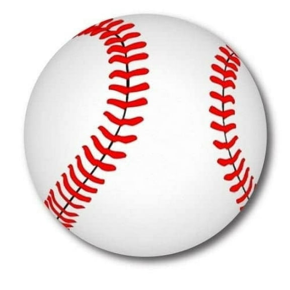 Magnet Me Up Baseball Magnet Decal, 5 Inch Round, Heavy Duty Automotive Magnet for Car Truck SUV