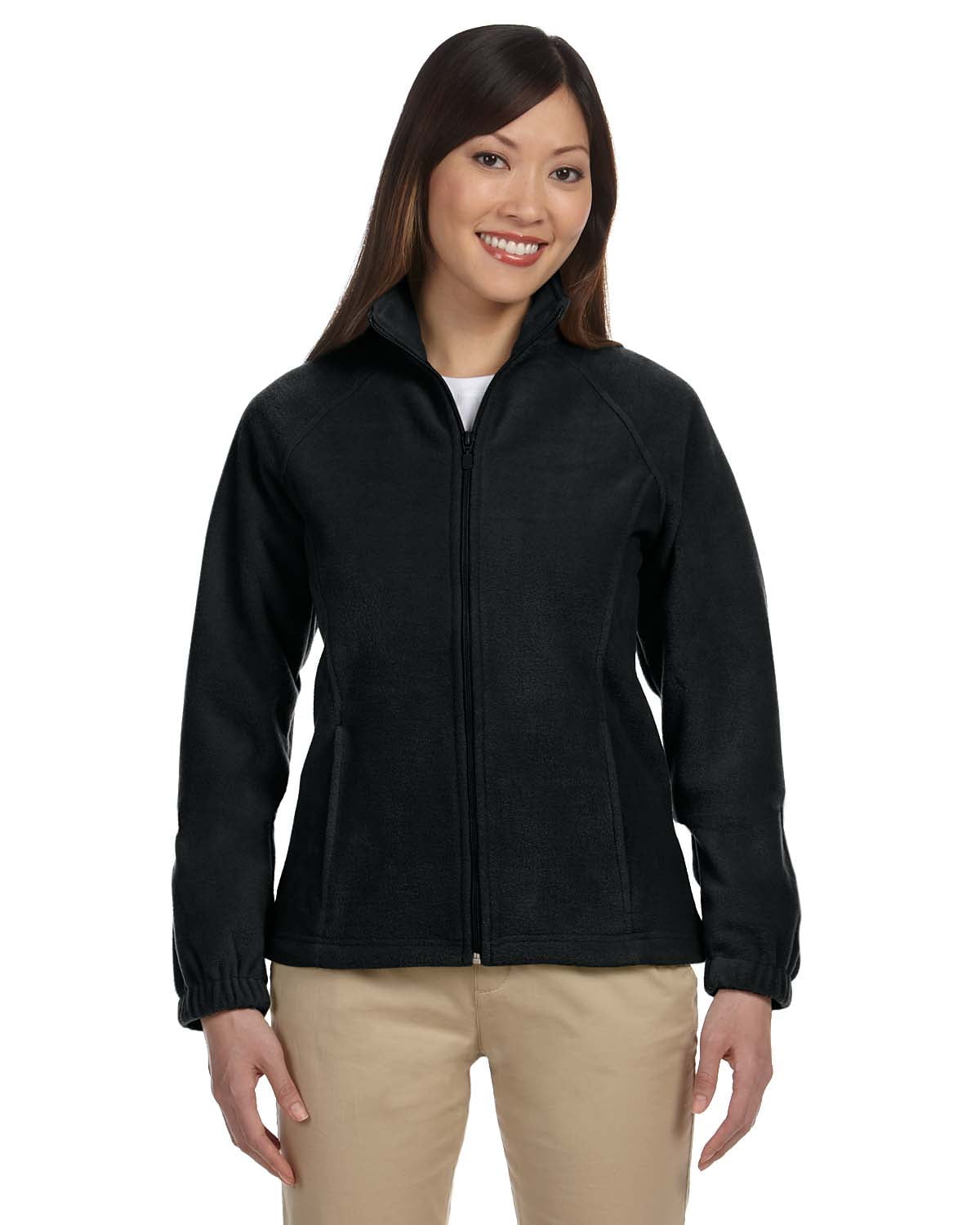 Harriton Ladies' Raglan Sleeve Full-Zip Fleece Feminine Fit Jacket M990W S-3XL 