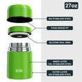 thumbnail image 4 of Thermos for Hot Food- Vacuum Insulated Stainless Steel Lunch Food Containers- Wide Mouth Soup Flask for Hot Food- Leak Proof Food Jar for School Office Travel, 4 of 6