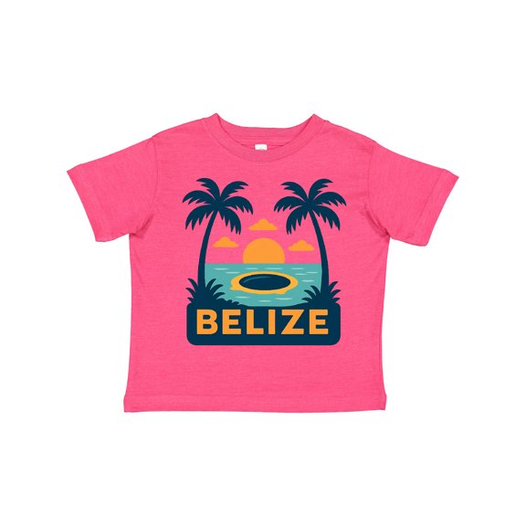 Inktastic Belize Tropical Sunset with Palm Trees Boys or Girls Toddler T-Shirt
