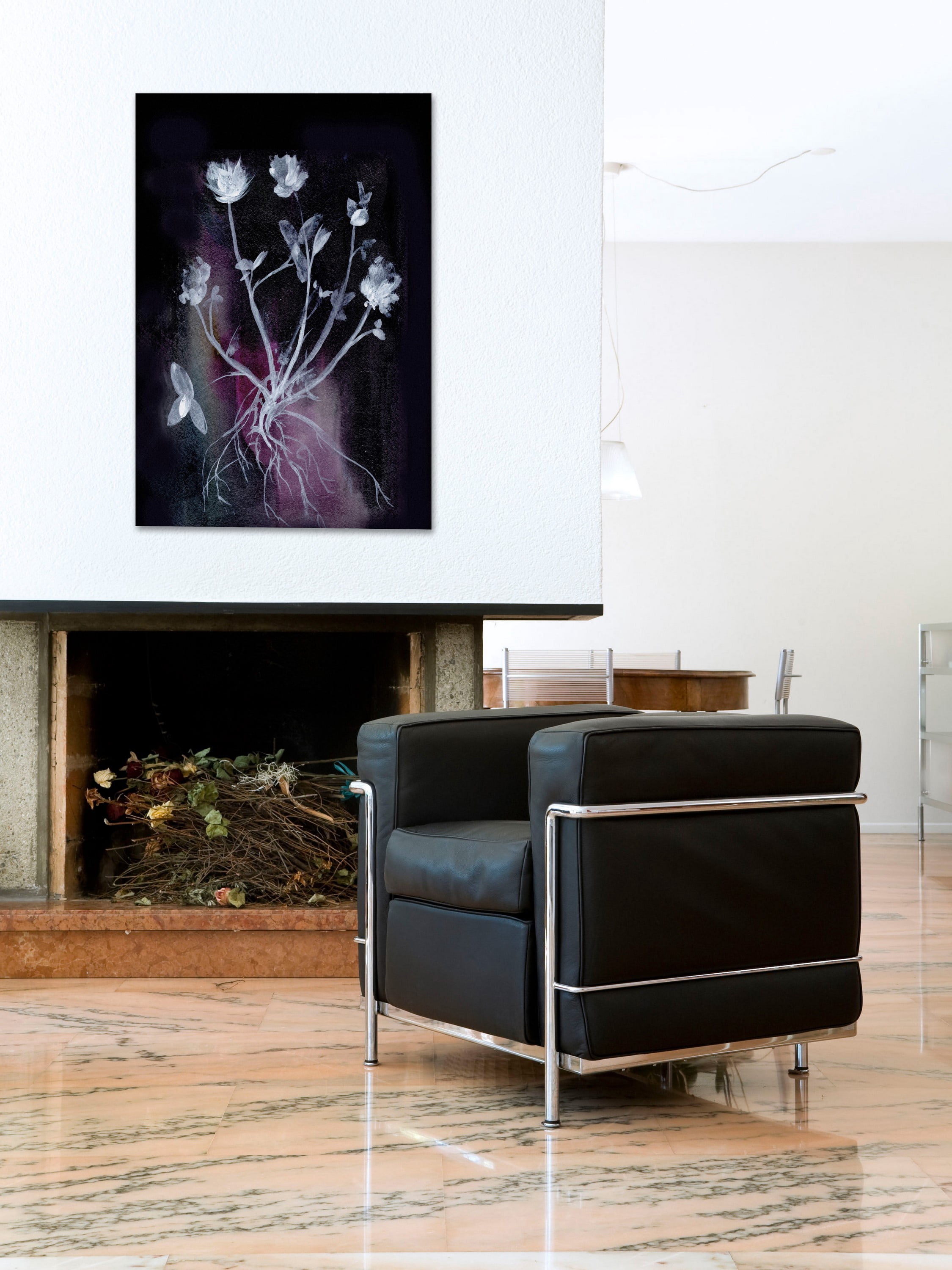 "Dark Garden" Painting Print on Wrapped Canvas