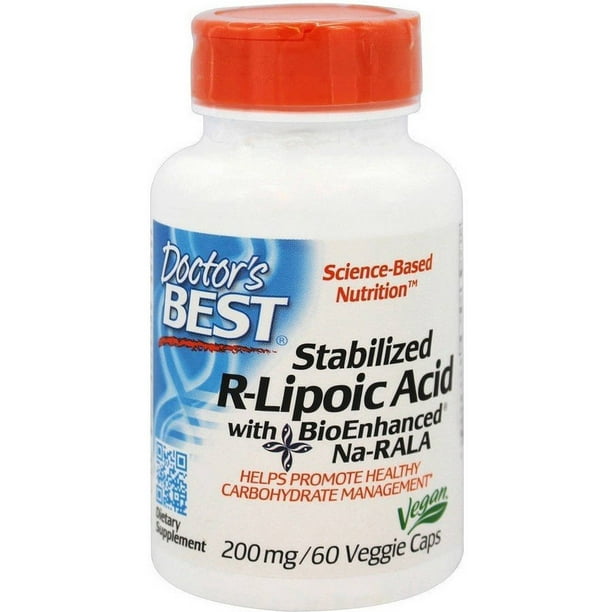 Doctor S Best Stabilized R Lipoic Acid 200mg 60 Ct Walmart Com