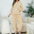 thumbnail image 3 of Eternatastic Pajamas Set for Women Soft Comfy Fleece Hooded Pjs Pullover Pants Plush Sleepwear Fuzzy Loungewear for Winter, 3 of 8