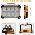 thumbnail image 3 of 2 Pack 120W Solar Rechargeable Work Light, 144 LED 10000LM Portable Flood Light with Stand, IP66 Waterproof Power Bank 4, 3 of 7
