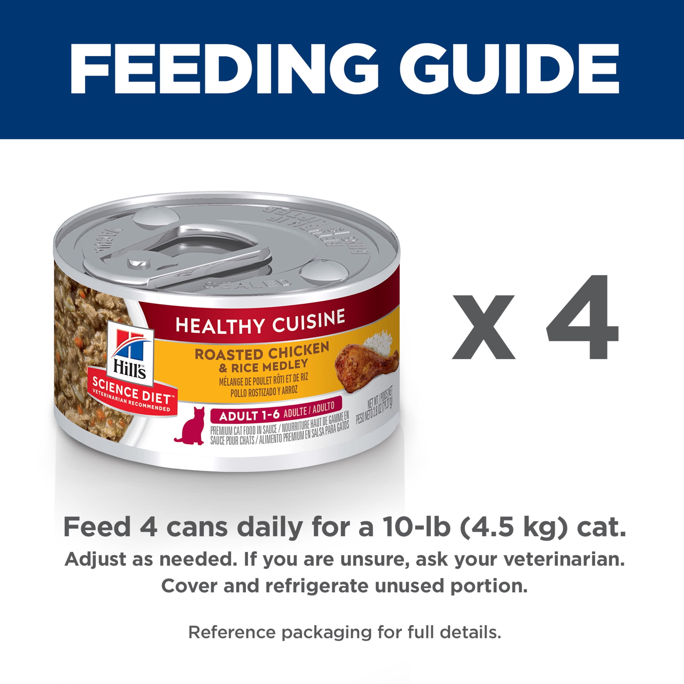 Hill's Science Diet Healthy Cuisine Roasted Chicken & Rice Medley Wet Cat Food, 2.8oz Can 24pk
